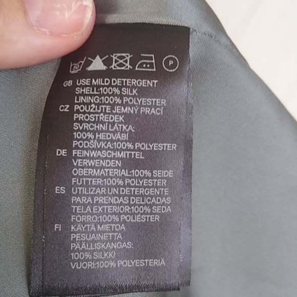 H&M Modern Classic  Mini Dress, Sage Gray,  Size 10 - Picture 8 of 9